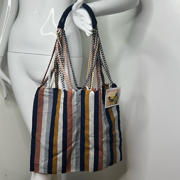 Rancho Relaxo Cotton Canvas Hammock Tote Shoulder Bag - New with Tags - Picture 1 of 6